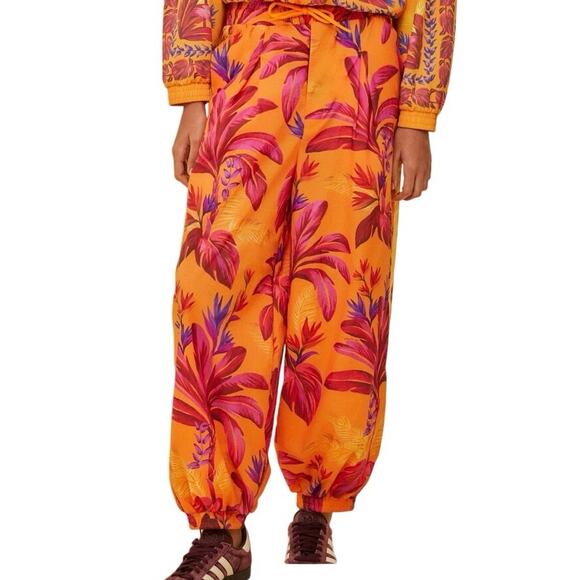 Adidas x Farm Rio Tropical Breeze Bright Orange Pants NWT - Picture 2 of 5